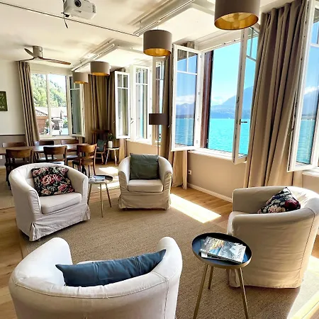 Boutique & Restaurant Niesenblick - Lakefront With Balcony On Thun - Self Check In & Digitale Reception Oberhofen