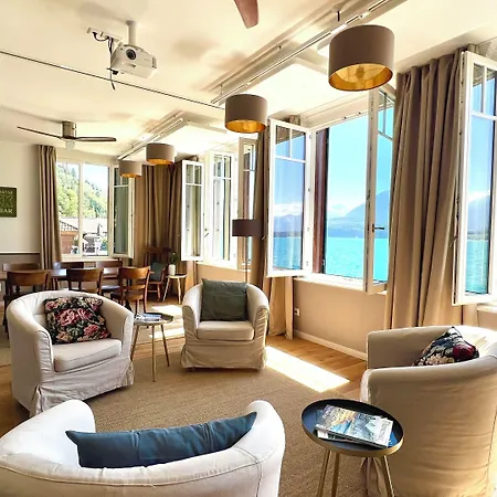 호텔 Boutique Hotel & Restaurant Niesenblick - Lakefront Rooms With Balcony On Lake Thun - Self Check In & Digitale Reception 오베르호펜