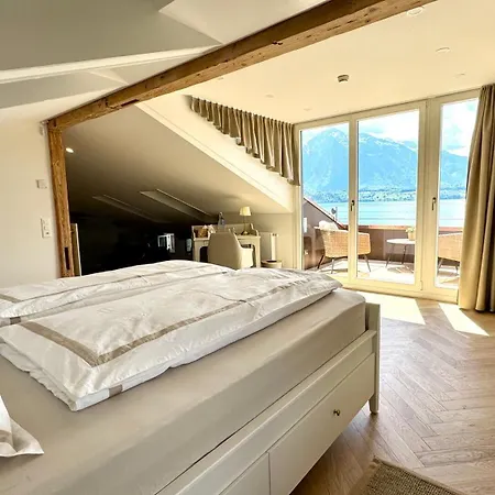 Boutique Hotel & Restaurant Niesenblick - Lakefront Rooms With Balcony On Lake Thun - Self Check In & Digitale Reception 2* 오베르호펜