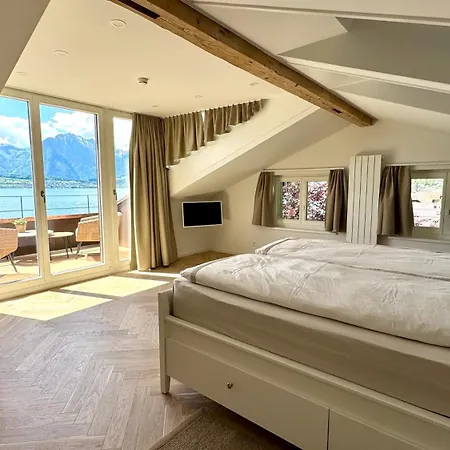 Boutique Hotel & Restaurant Niesenblick - Lakefront Rooms With Balcony On Lake Thun - Self Check In & Digitale Reception 호텔