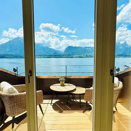 Boutique & Restaurant Niesenblick - Lakefront With Balcony On Thun - Self Check In & Digitale Reception 2*