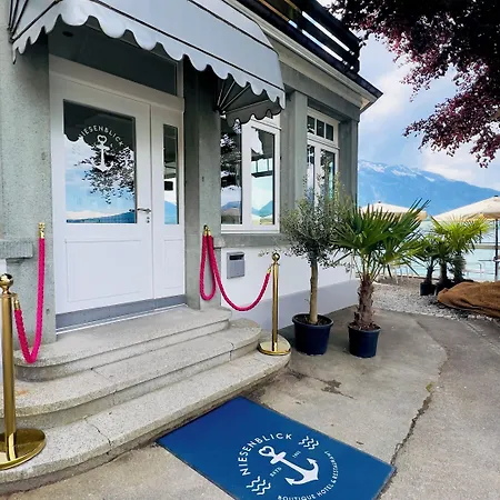 Boutique & Restaurant Niesenblick - Lakefront With Balcony On Thun - Self Check In & Digitale Reception