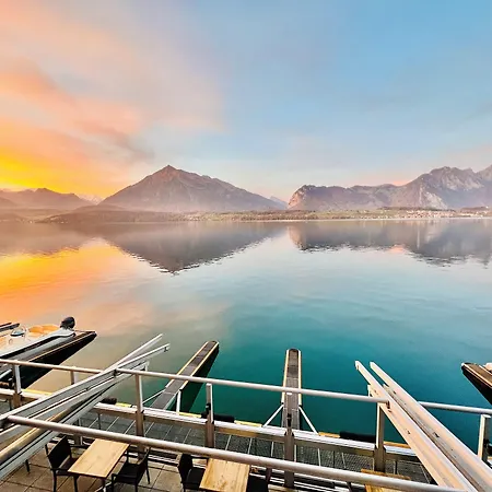 Hotell Boutique & Restaurant Niesenblick - Lakefront With Balcony On Thun - Self Check In & Digitale Reception Oberhofen